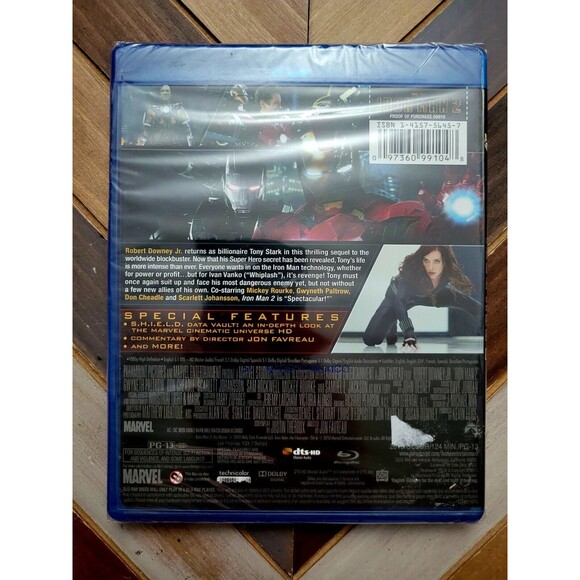 Iron Man 2 (Blu-ray, 2010) Tony Stark / Marvel's Avengers / New & Sealed - Picture 2 of 2